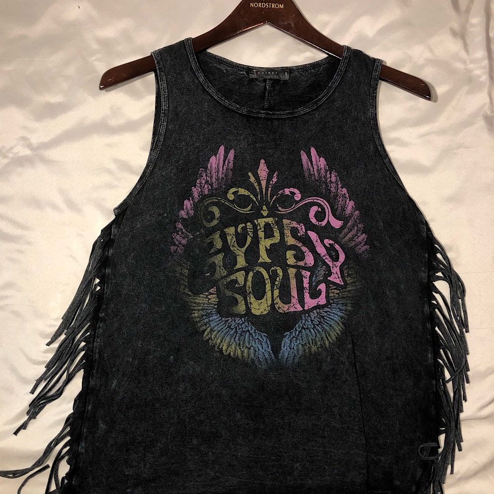 Gypsy soul fringe tank top